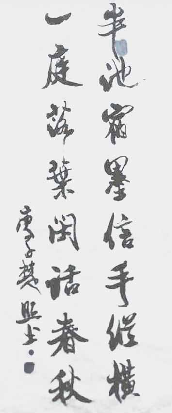 刘楚照作品9《半池宿墨信手纵横 一庭落叶闲话春秋》